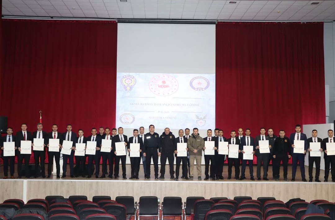 GENELKURMAY BAŞKANLIĞI KORUMA EĞİTİMİ, GÜVENLİK CİHAZLARI KULLANMA KURSU VE TERÖRİZME KARŞI ÖNEMLİ TESİSLERİ KORUMA KURSU SERTİFİKA TÖRENİ